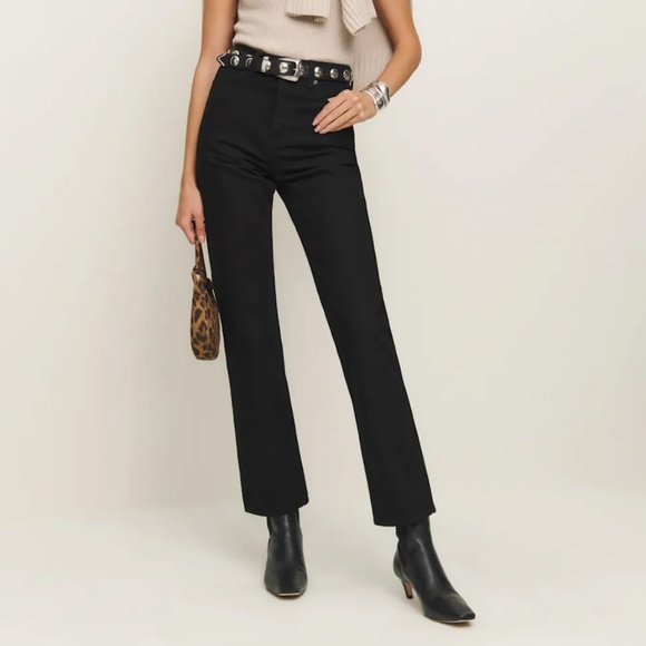 Reformation Cynthia High Rise Straight Jeans In Black, NEW WITH TAGS, Size 31 - Picture 4 of 4
